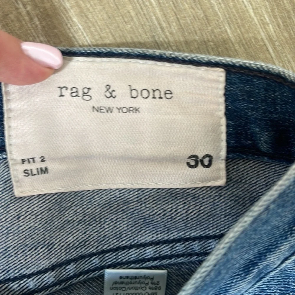 RAG & BONE Fit 2 Slim Jeans Size 30 - Picture 3 of 6